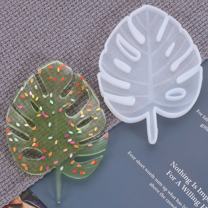 Stil krystal epoxy ahorn blade smykker silikone skimmel: A1