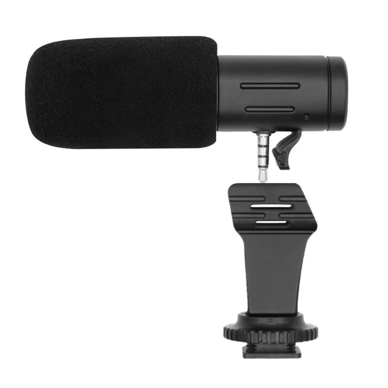 MIC-06 3.5Mm Camera Microfoon Externe Stereo Interview Microfoon Voor Verslaggever Mobiele Telefoon Camera Video Voice Recording Microfoon