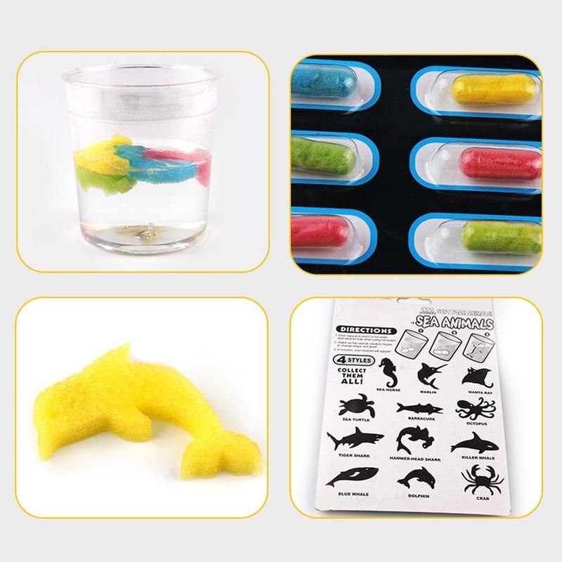 Magia Crescere capsula bambino Cognizione Giocattoli Educativi giocattolo giocattolo Bolla di espansione acqua B5L1