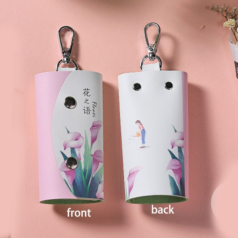 Nouvelle mignon animaux clé sac pour femmes PU cuir porte-clés portefeuilles femmes de ménage voiture porte-clés étui cuir porte-clés pochette: 5