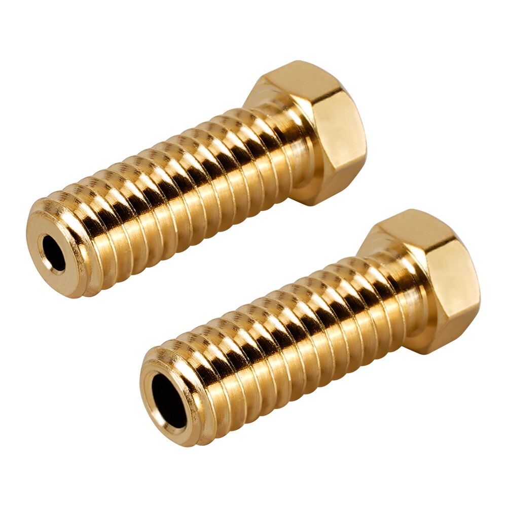 KINGROON 2 sztuk E3D wulkan dysze ze stali nierdzewnej mosiądz M6 gwint 3D drukarki dysza Hotend 0.2mm-1.2mm dla 1.75mm żarnika: 2pcs 1.0mm 1.75mm / Brass Nozzle