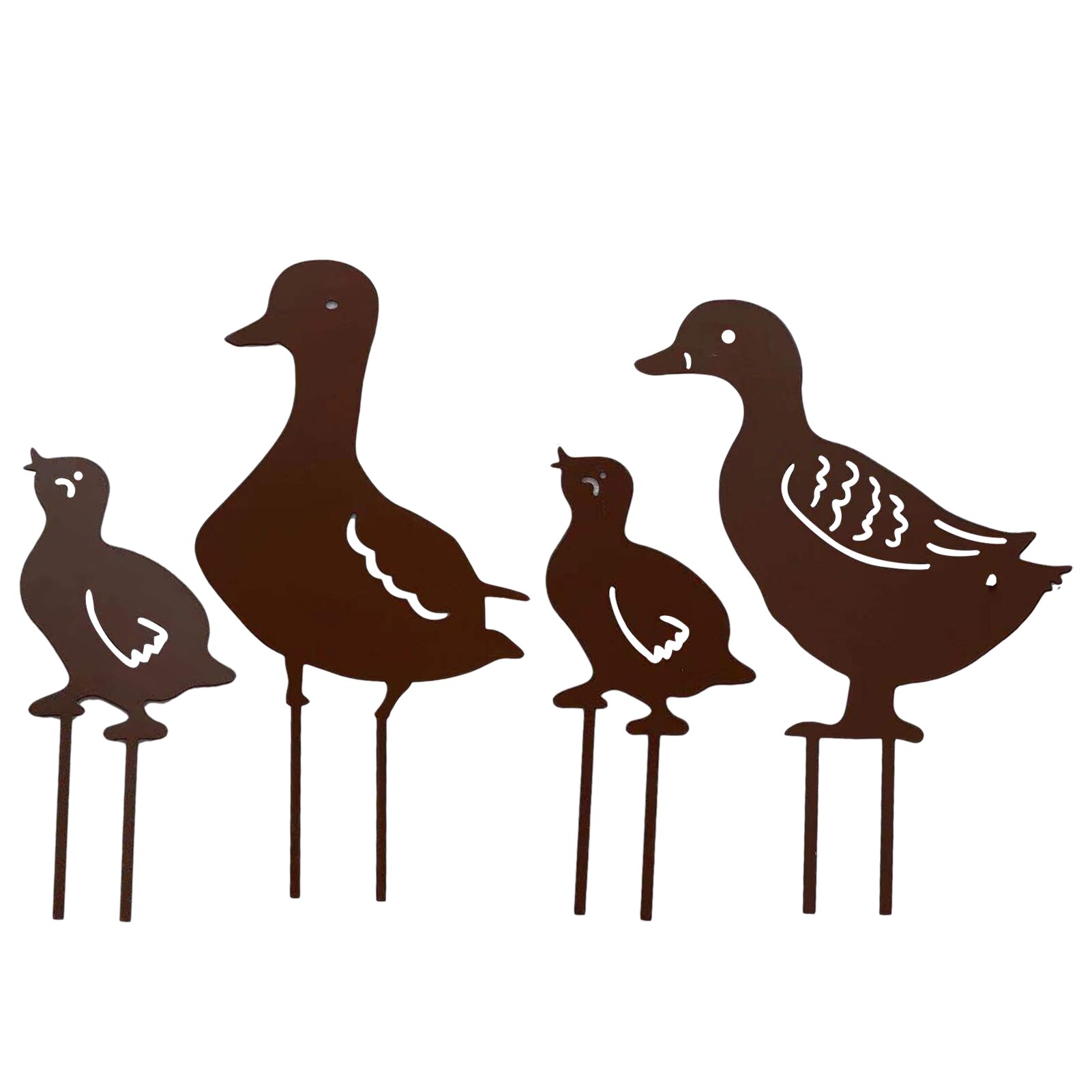 Duck Garden Decoration Outdoor Garden Statues Plastic Duck Chicken Yard Art Duck Silhouette Decor Garden Backyard Lawn Stakes: Default Title