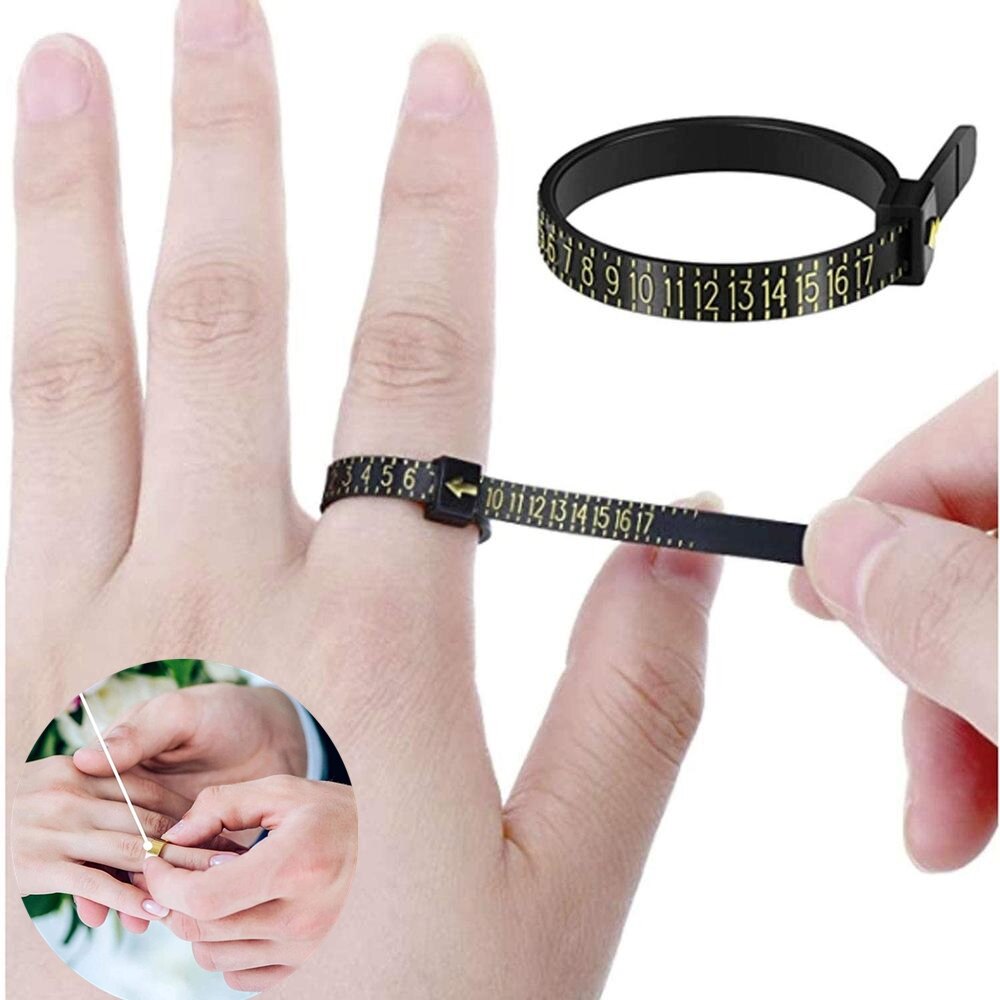 Vinger Meten Ring Size Gauge Zachte Heerser Ring Mond Hand Omtrek Size Nummer Tool Accessoire Sieraden Measure Tool