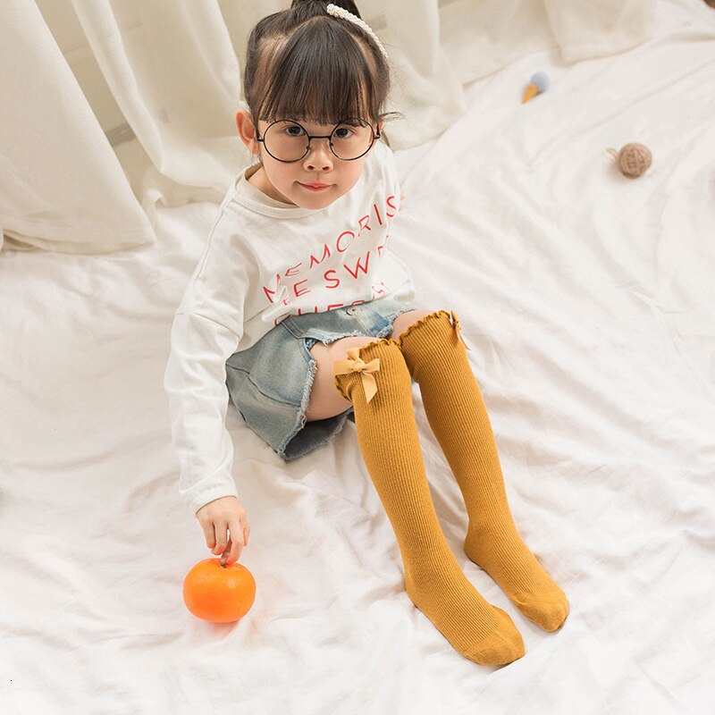Xia Shuang Needle Bow Lace Cotton In Canister Girl Baby Baby Socks Relent Children Heap Socks