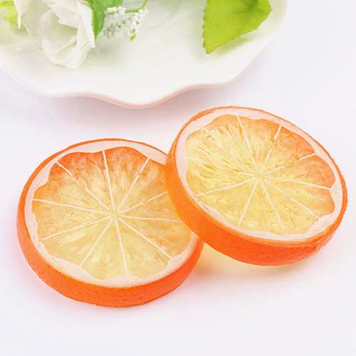 Boxi10pcs/pack Slime Additives Charms Pretend Lemon Slice Cabochons Fruit Filler For Fluffy Clear Cloud Slime Clay: Orange