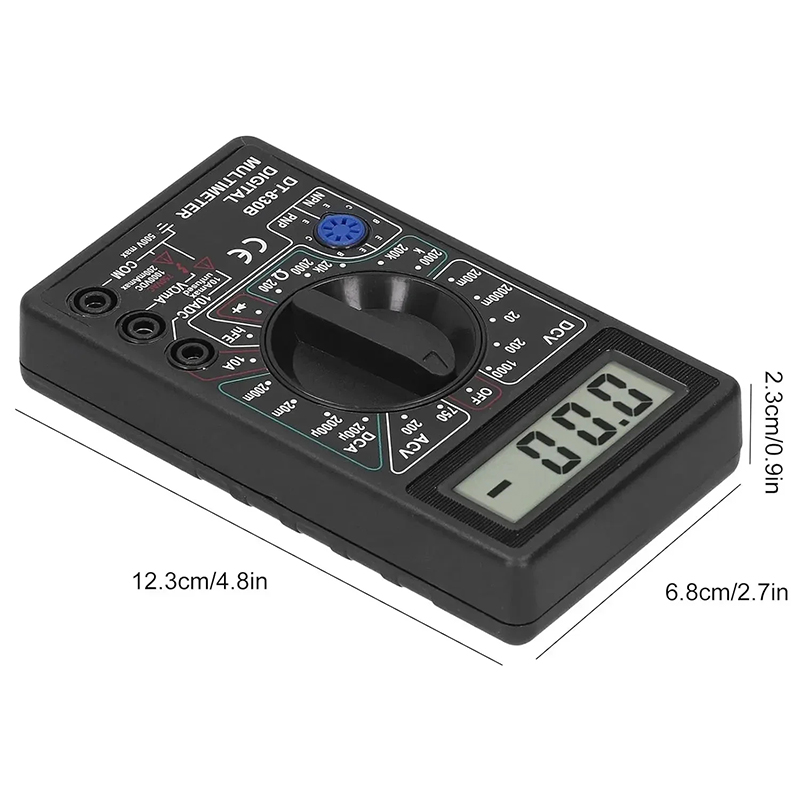 Digitale multimetertester DT830B Draagbare voltmeter Ampèremeter Multimeter voor testen van elektrische auto-accu-circuits
