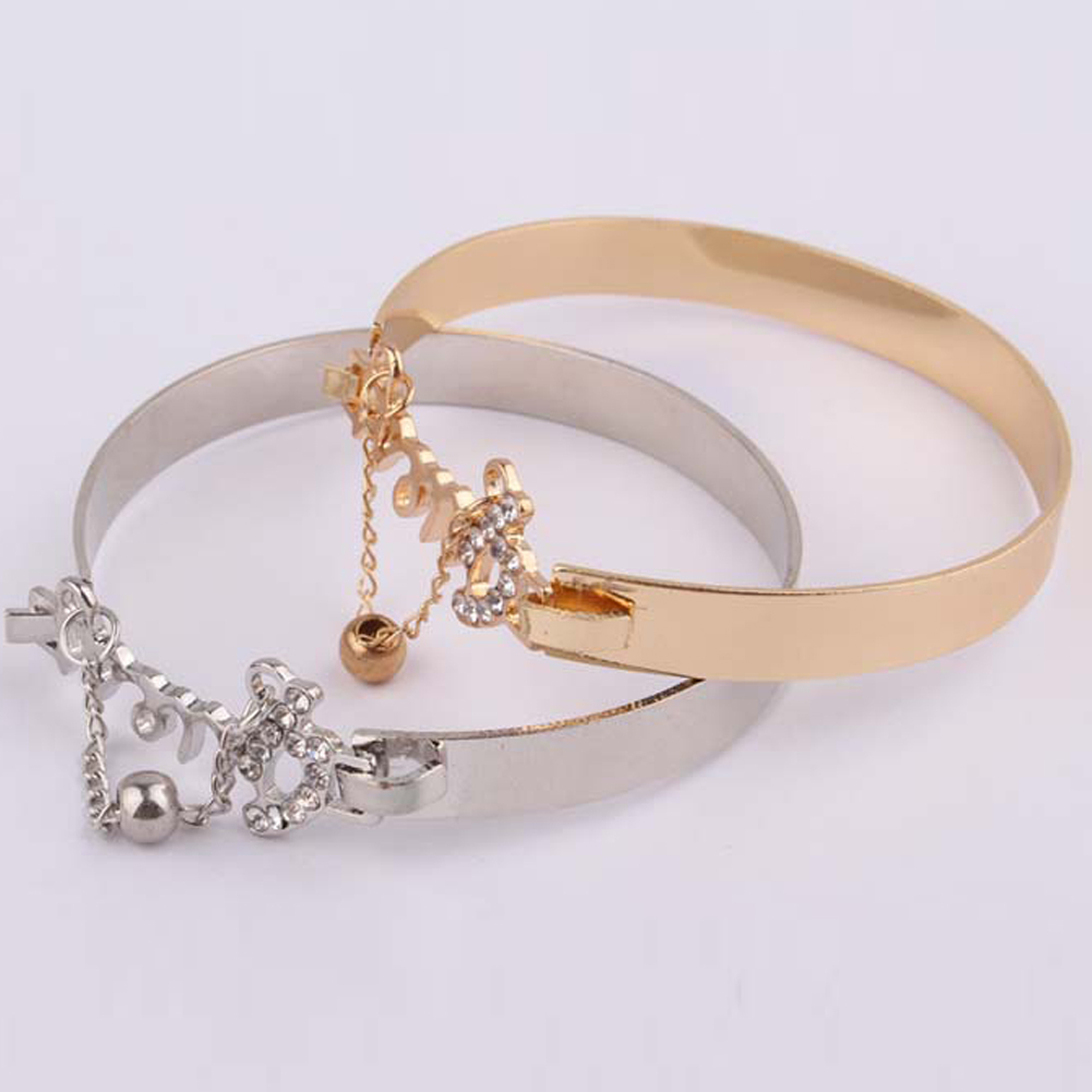 Rhinestone Decor Stylish Hand Chain Ring excellent workmanship Elaborate Love Exquisite Bracelet Accessory
