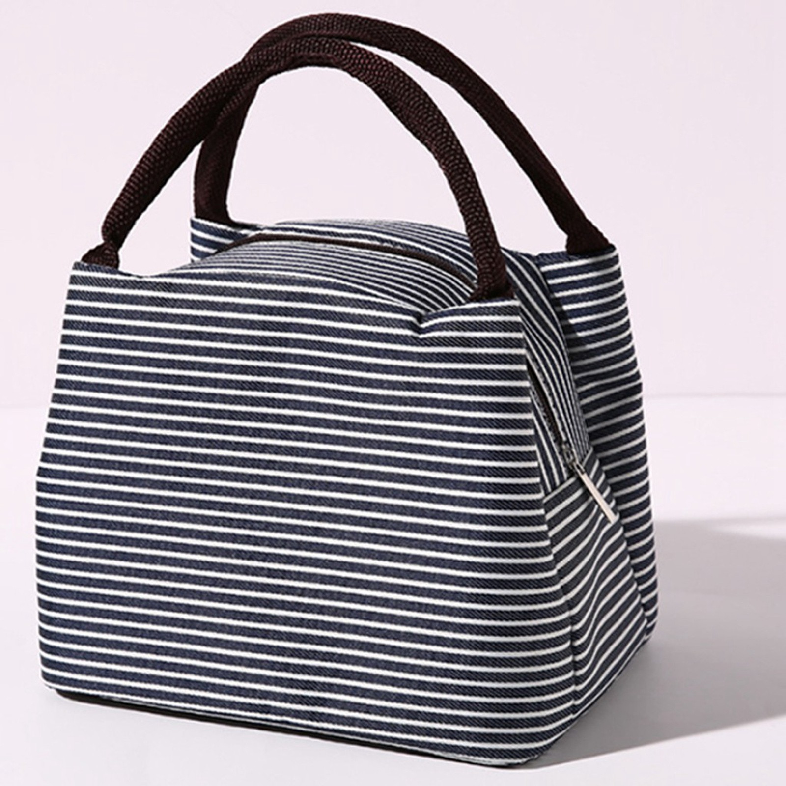 Lunch Bag Handle Insulation Cooler Bag For Women Kid Lunch Box Picnic Travel Portable Food Storage Breakfast Thermal Food Bag: GRAY