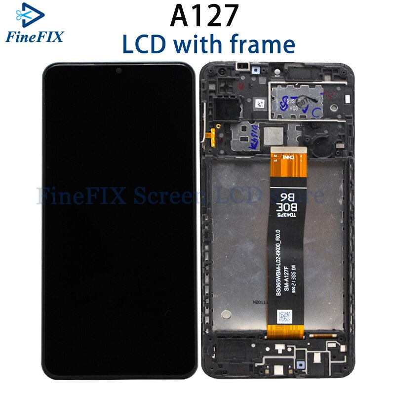 Per Samsung Galaxy A12 SM-A125F LCD con cornice Display Touch Screen Digitizer Assembly sostituire per Samsung A12 lcd 10 A127: A127 LCD with frame