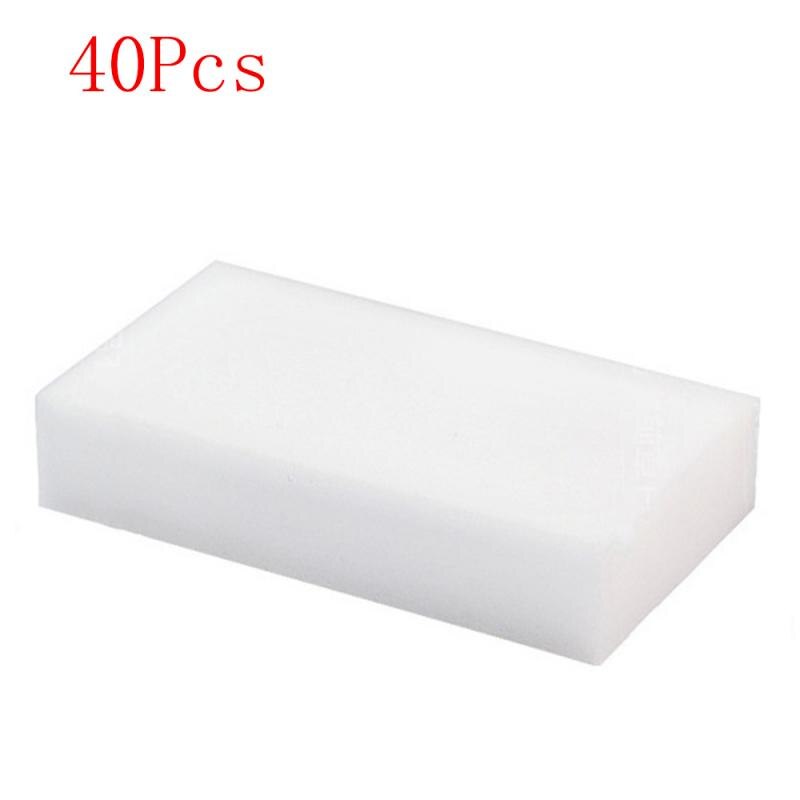 20/40/50Pcs Wit Multifunctionele Magic Sponge Gum Cleaner Melamine Spons Schoonmaken Sponzen Afwas sponzen 10x6x2cm: 40pcs