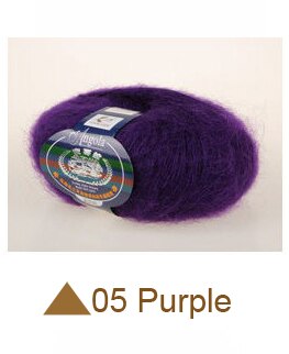 200 gram goedkope Mohair Wol Garen dunne kasjmier garen 8 ballen (25g/bal): 05 Purple