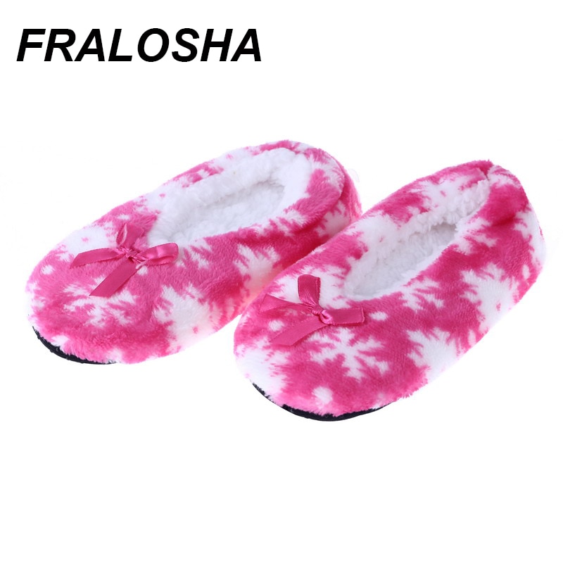 Fralosha varm hemma tjej ull tofflor bomull skor plysch kvinnliga golv skor fleece inomhus skor tjej hem tofflor