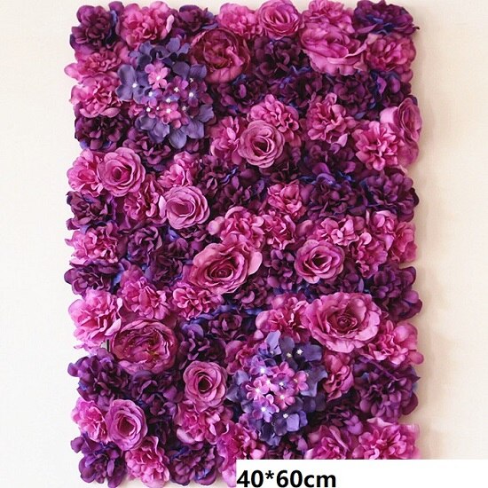 40 x 60cm silke rose blomster væg bryllup dekoration baggrund champagne kunstig blomst blomster væg romantisk bryllup indretning: Som foto 4