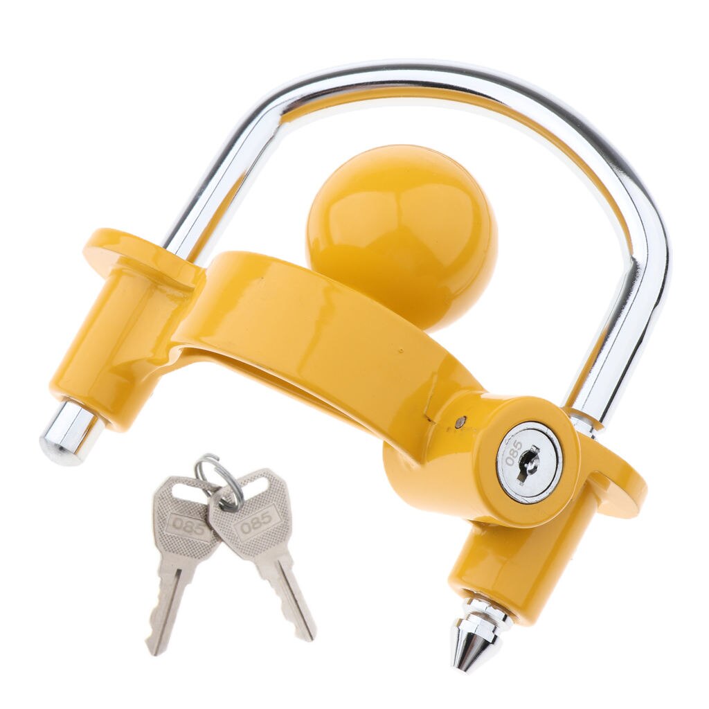 Trailer Hitch Lock Theft Deterrent – Universal Coupler Lock – Adjustable Fit for 1-7/8inch to 2inch 2-5/16inch Couplers