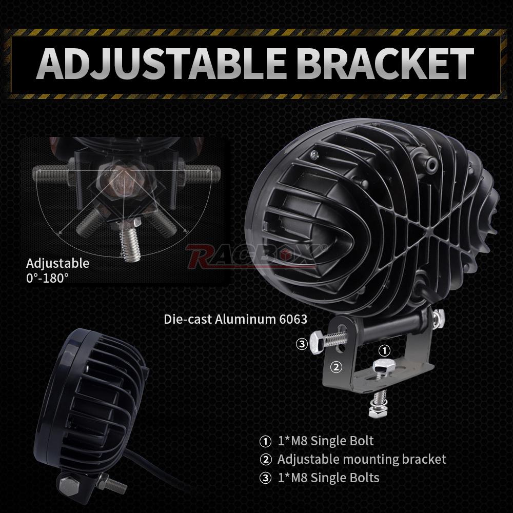 LED Driving Light 4 inch 5 inch White Halo Work Light LED Lens Angel Eyes Offroad Led Auxiliary Lights fit for 4x4 Truck UAZ ATV