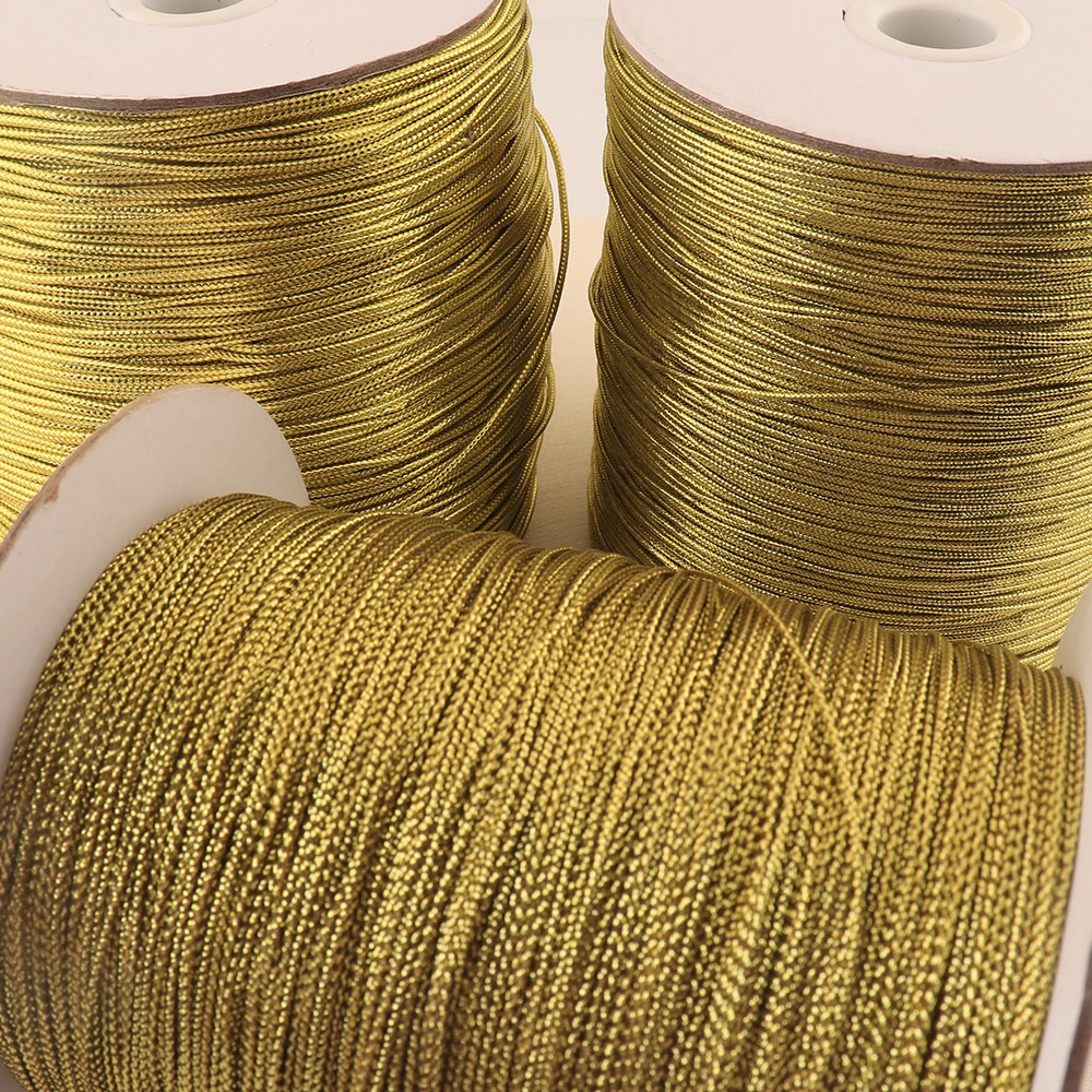 0.8/1/1.5mm Goud Zilver Koord Armband Maken Geen-slip Kleding Decoratie Voor DIY Handwerk tool Hand Kralen Draad