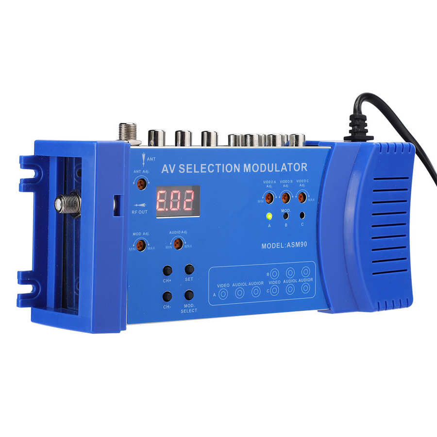 Modulador Digital doméstico AMS90 AV opcional, convertidor portátil estándar VHF UHF PAL para la UE, 100-240V