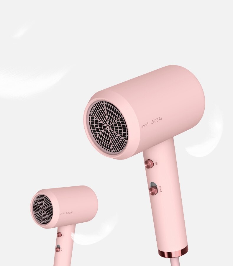 XIAOMI Mini Anion Hair Dryer Portable Quick-drying Hair Tools 2 Speed Temperature Control Blow Dryer for Travel Home Appliances