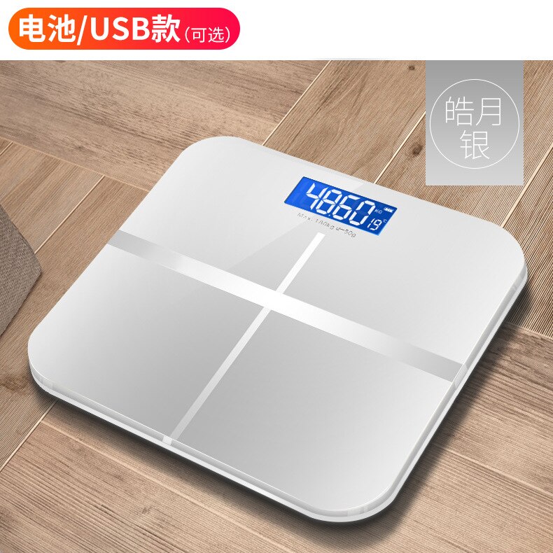 Body Fat Scale Smart Electronic ​Scales LED Digital Bathroom Weight Scale Balance Body Composition Analyzer Weighing Scale: white