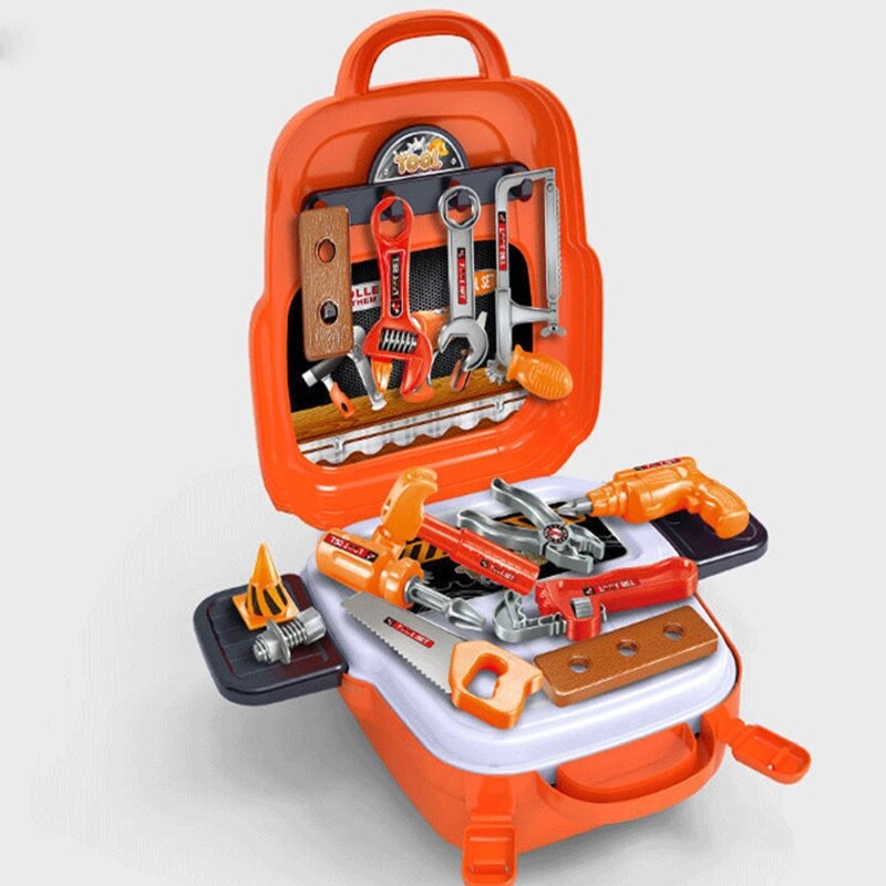 77HD Pretend Play Bouw Speelgoed Gereedschap Peuter Tool Set Met Elektrische Speelgoed Boor Tool Box Voor Kids Voor Peuters Kinderen jongens