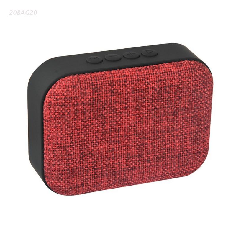 Desk-top Bluetooth-compatible Sound Bar Hifi Sound Speaker Support TF U Card Play FM Radio BassBoom Speakers: Red