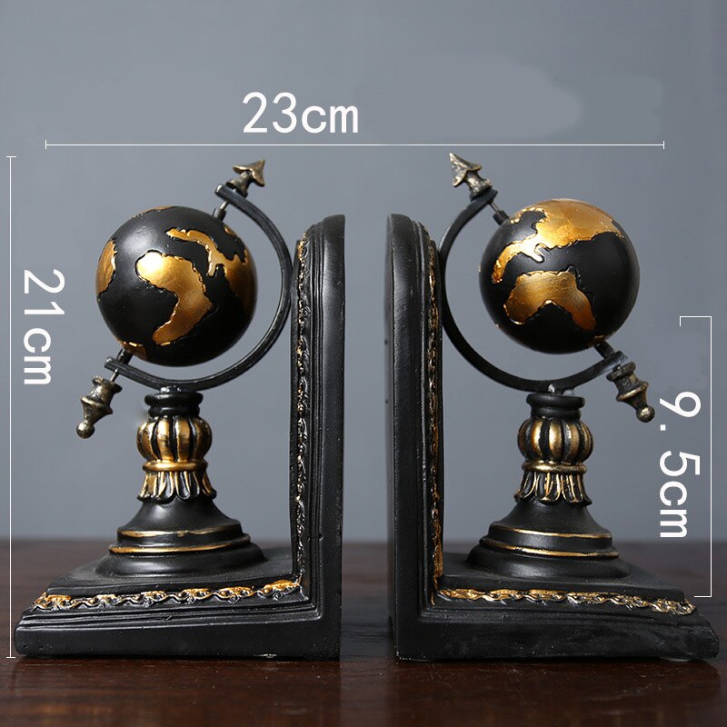American globe bookend harpiks figurer retro globe bog stativ model miniature ornamenter kunsthåndværk husholdningsindretning