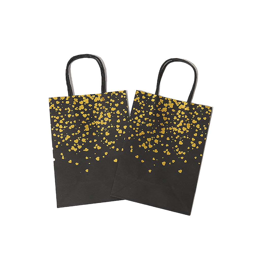 Kraft Papieren Zakken Bronzing Liefde Carry Papieren Zak Verjaardag Bruiloft Gunst Doos Kerstcadeau Met Handvat Snoep Verpakking Zakken: B