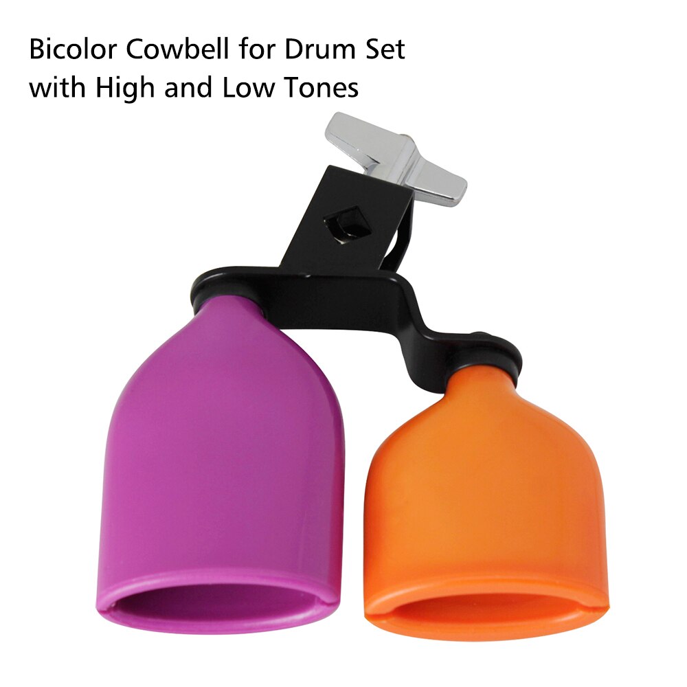 Cowbell deux couleurs ensemble de batterie haute et basse basse Alto taille enfants jouet ABS matériel Instrument de Percussion