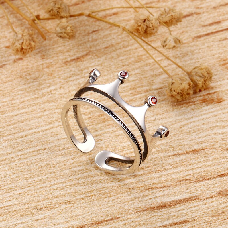 925 Silver finger Rings Ornaments Partner Adjustable Size bague Engagement Jewelery Set Shows Luxury Again