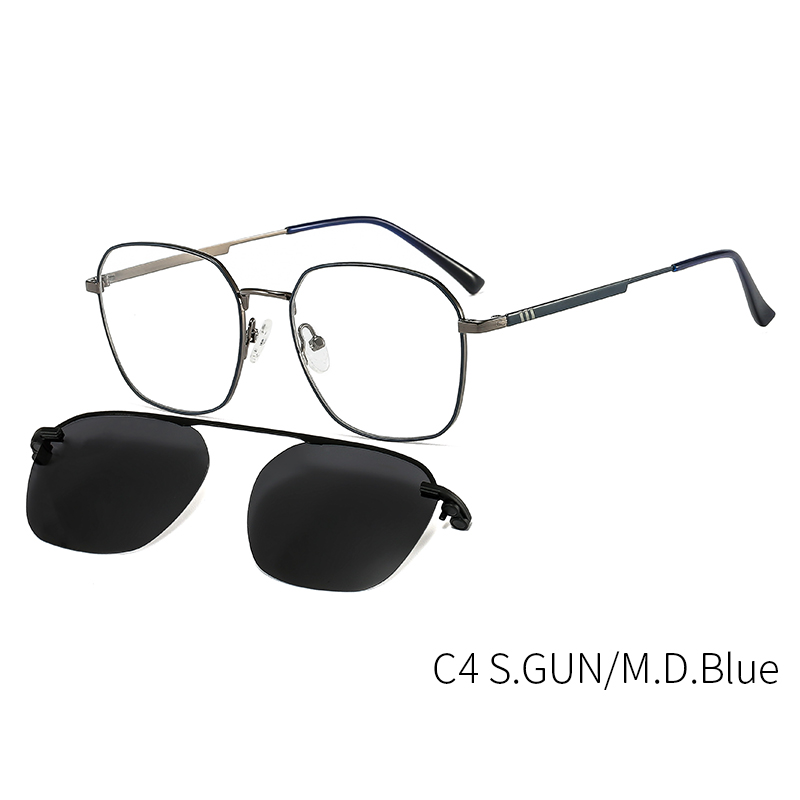 CEOFY-Montura de gafas magnéticas para hombre y mujer, anteojos para miopía con prescripción clara, montura polarizada: DP33062C4