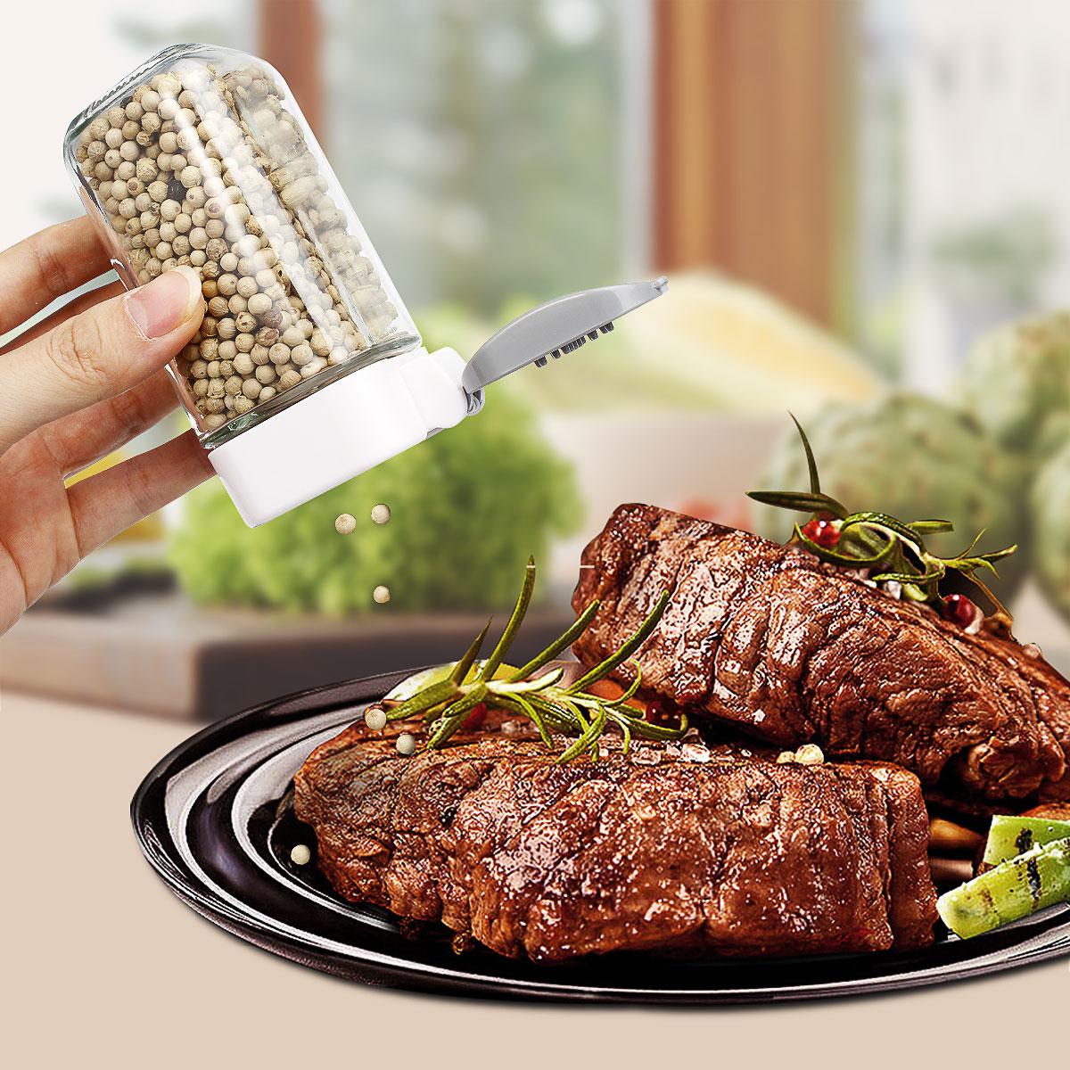 1 SET Spice Storage Rack Stand Holder + 8 Bottles Kitchen Seasoning Organizer Shelf