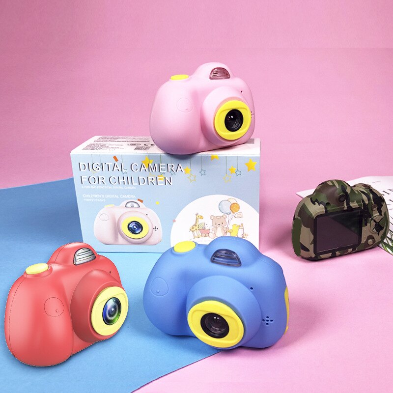 Cámaras de juguete para niños SLR y cámara Digital de dos tomas Rosa Azul Rojo camuflaje Mini niños Cámara niños juguetes educativos