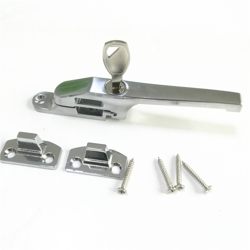 Locking Casement Fastener Window Handle Latch Locks Zinc Alloy Window Handle Lock with Key