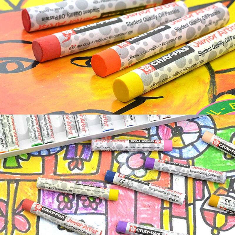 12/24/50 Mooie Sakur Olieverfschilderij Stok Professionele Grade Wasbare Art Graffiti Kleuren Schilderen Set Kinderen Kleurpotloden