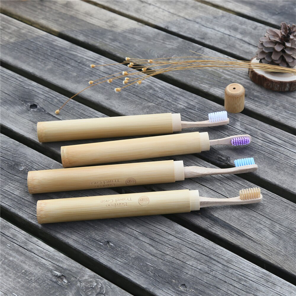 Natural Bamboo Toothbrush Soft Bristle Eco Friendly Travel Gourd Shape Tooth Brush Oral Care Wood Handle cepillo de diente