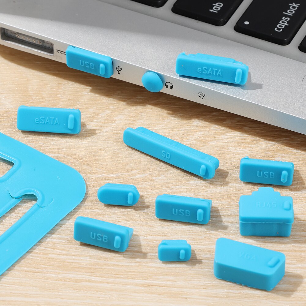 16PCS PortPlugs USB C Dust Plug Set For Universal Laptop Notebook Silicone Anti Dust Plug Cover Stopper Computer Accessories
