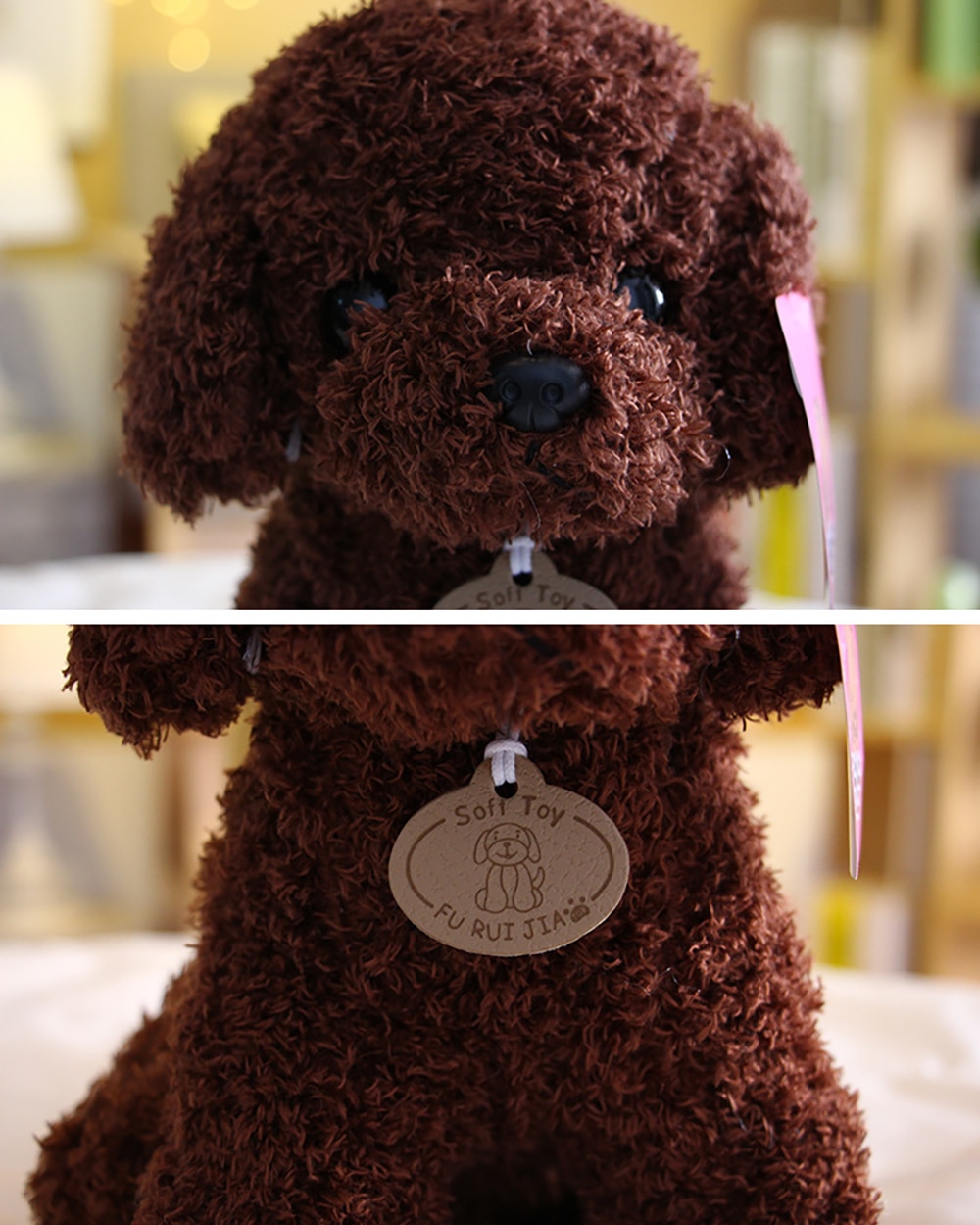 LICHENGTAI Realistischer Plüschhund – 18 Cm, Superweich, Waschbar, Perfekt Als Kuscheltier