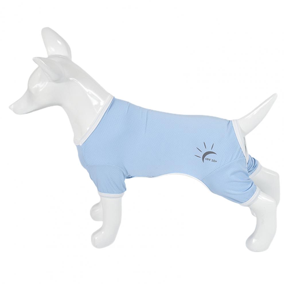 Mono suave para perro, traje Anti-UV de Color sólido, ropa de calle para perro, camisa informal para mascotas: 4XL / Azul