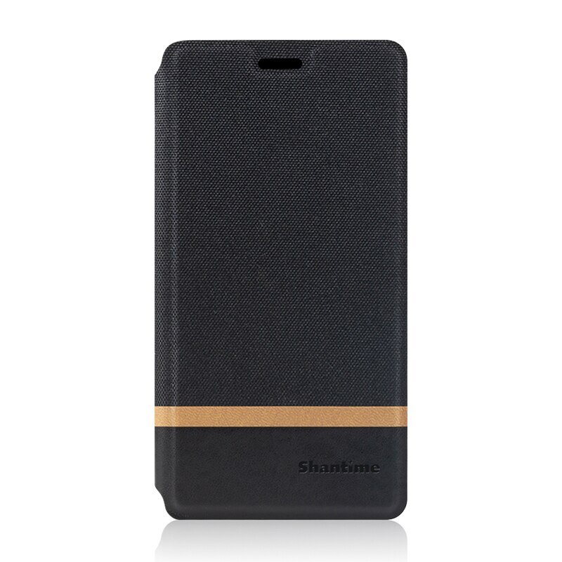Canvas PU Leather Phone Case For Oneplus Nord N10 5G Flip Case For Oneplus Nord N10 5G Business Case Soft Silicone Back Cover: Black