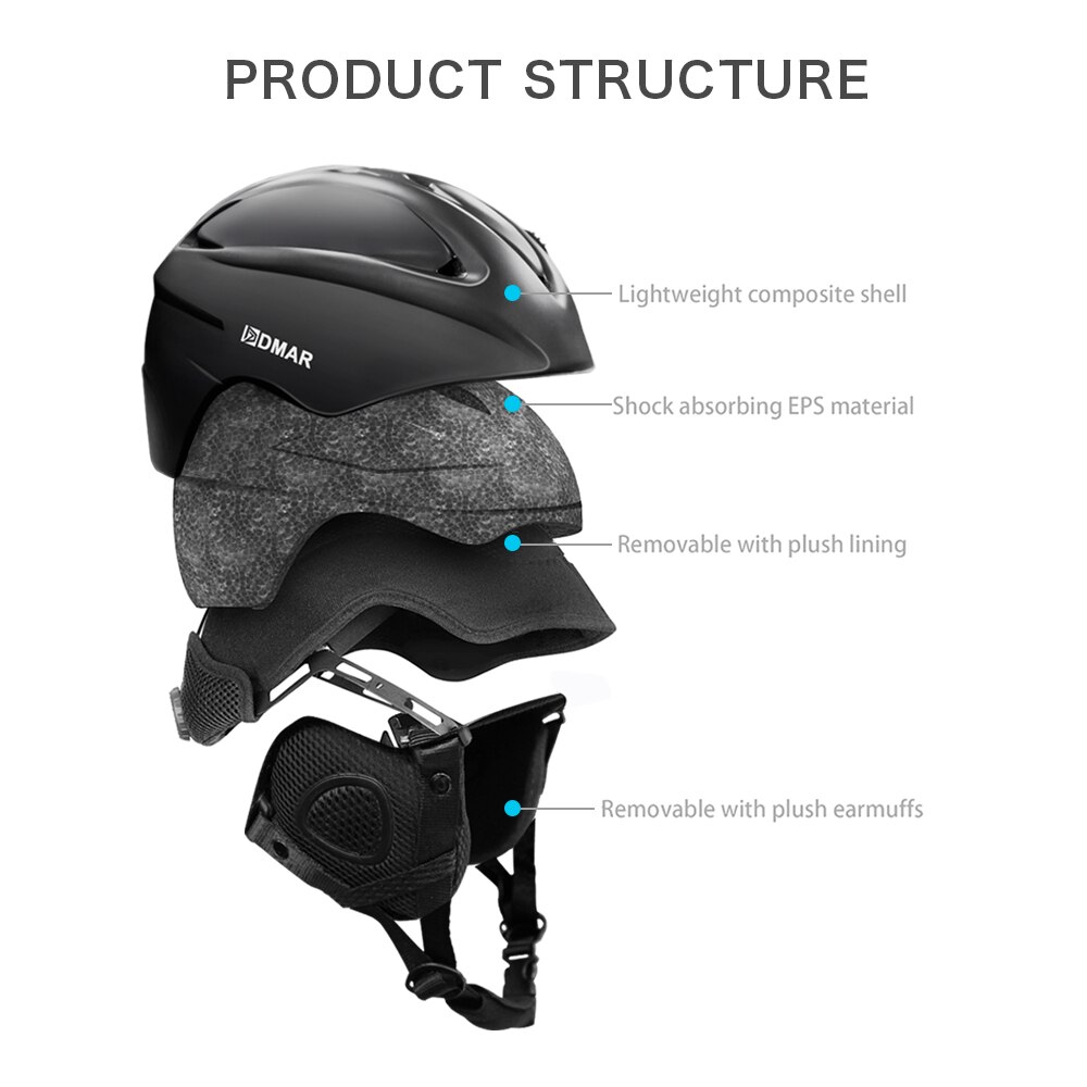 Ski Helmet Snow Helmet Skateboard Ski Snowboard Helmet Integrally-molded Skiing Helmet For Adult and Kids