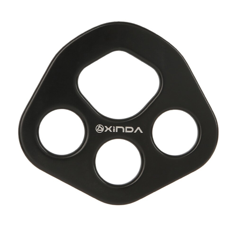 Xinda 30kN Outdoor rigging Multi Anchor Split Divide Rope 4-Hole Force Plate Load-Bearing Rope Rock Mountain Climbing Equipment: Black