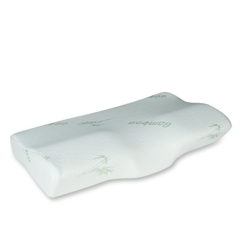 Memory Foam Pillow Neck Massage Ergonomic Curve Cervical Orthopedic Neck Bed Sleeping Head Cushion Pillow: 60x35 / White