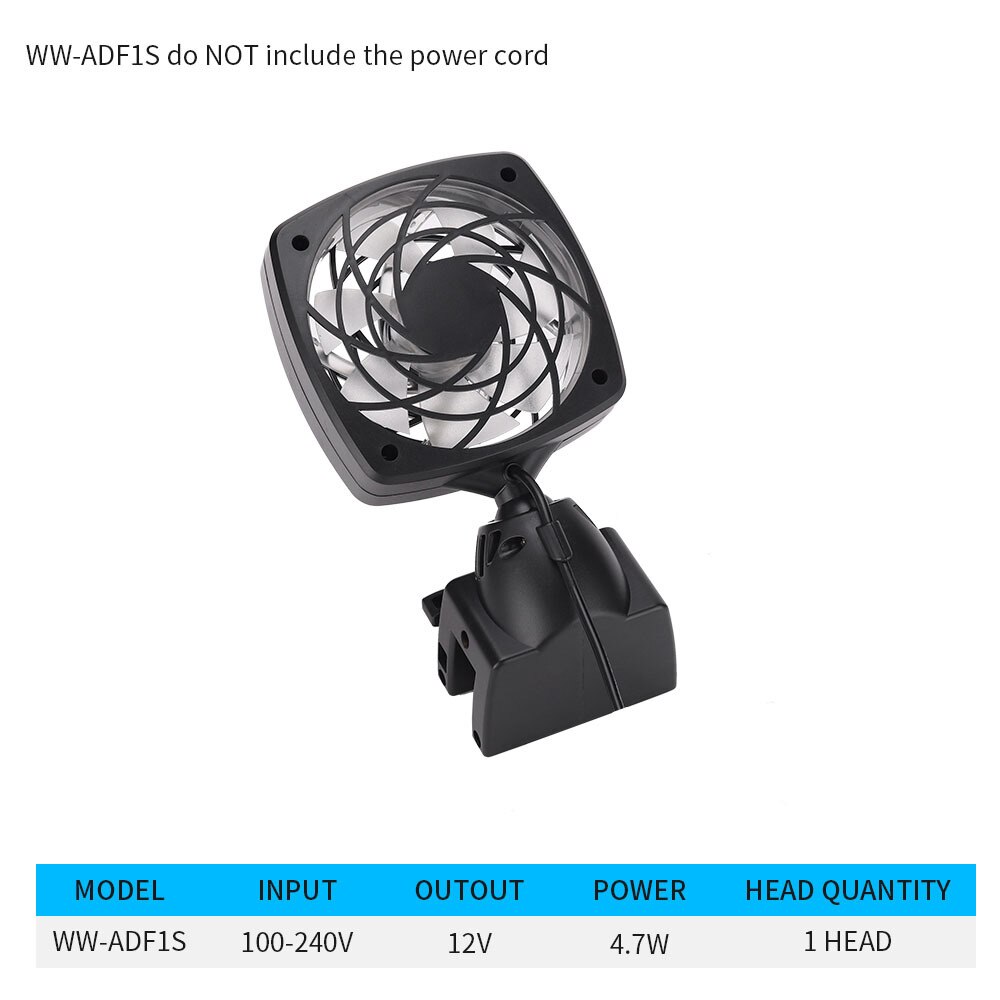 Aquarium Fish Tank Cooling Fan System Coral Tank Water Temperature Reduce Marine Aquarium Cooler 100V~240V: 2 / EU adapter