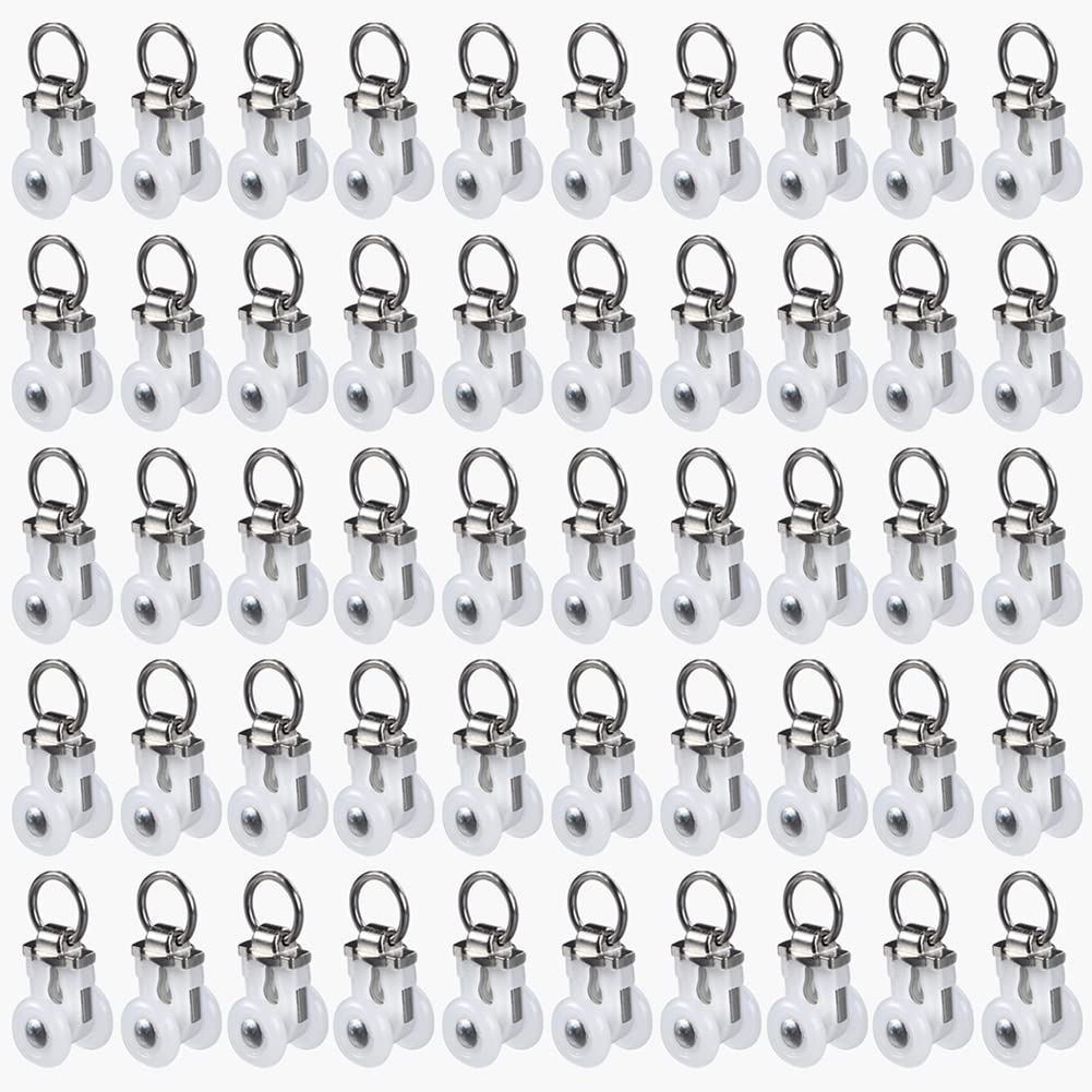 Polias de trilho de cortina de liga de alumínio, corredores para trilhos de cortina, serviço pesado: Vermelho