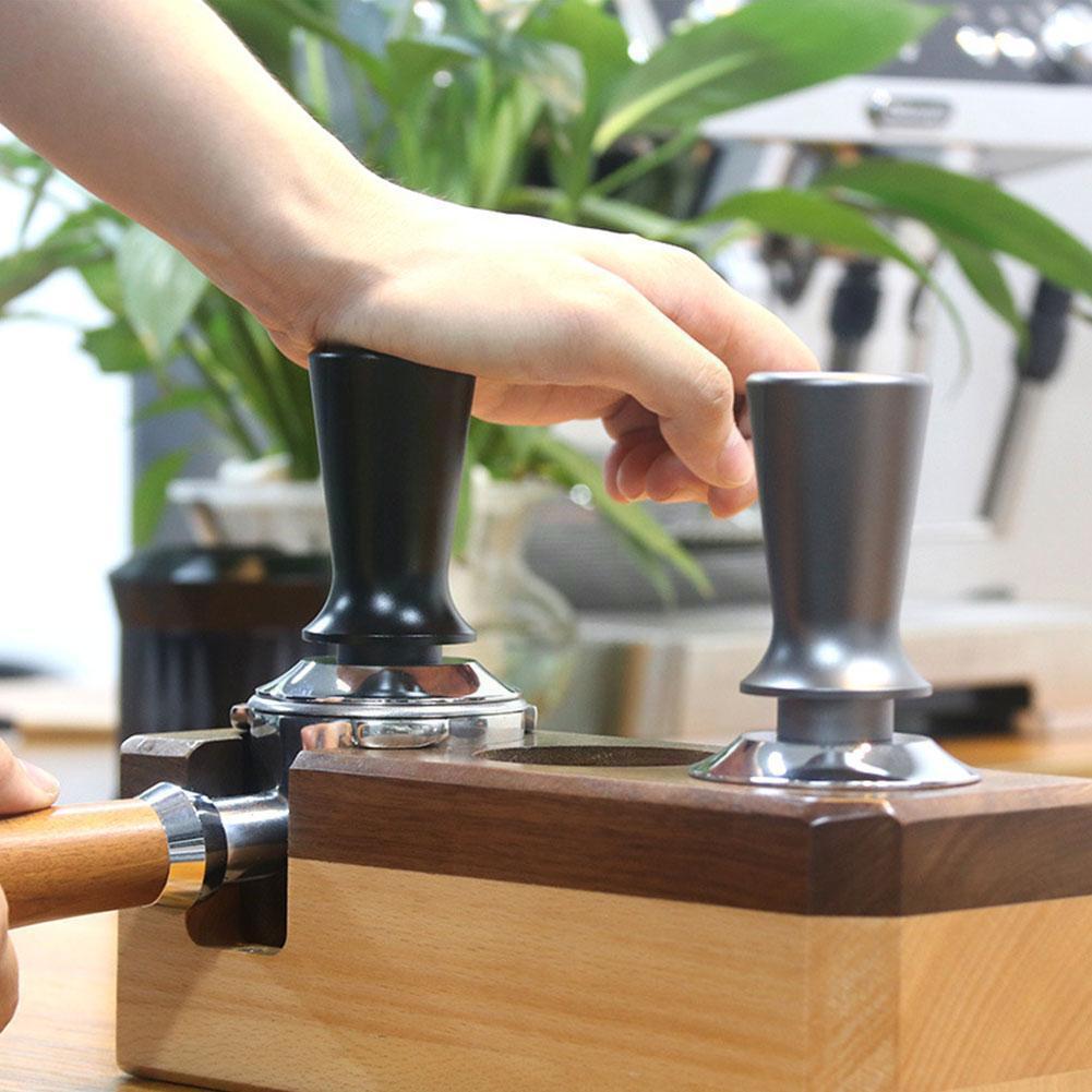 51/53/58mm Adjustable Depth Coffee Tamper Calibrated Tamper Steel Distributor Espresso Barista Pressure Steady Tools A0Z7