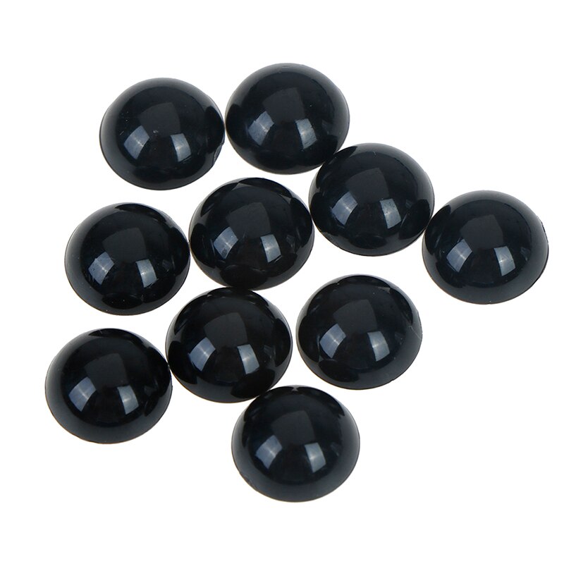 760pcs Rotonda e piatta nero occhi occhi di plastica occhi per le bambole che fanno toys doll accessori