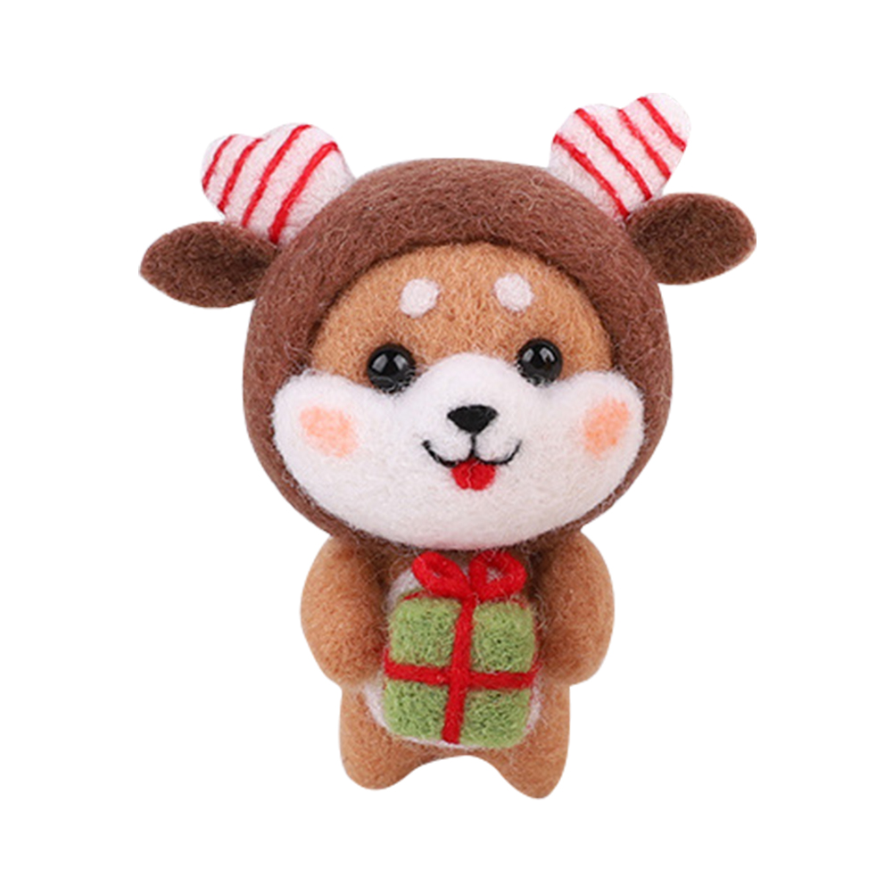 Felt DIY Package Poked Dog Doll Wool Felt Craft DIY Needle Material Kit Non Finished Handmade Toy Felt DIY Craft Suit
