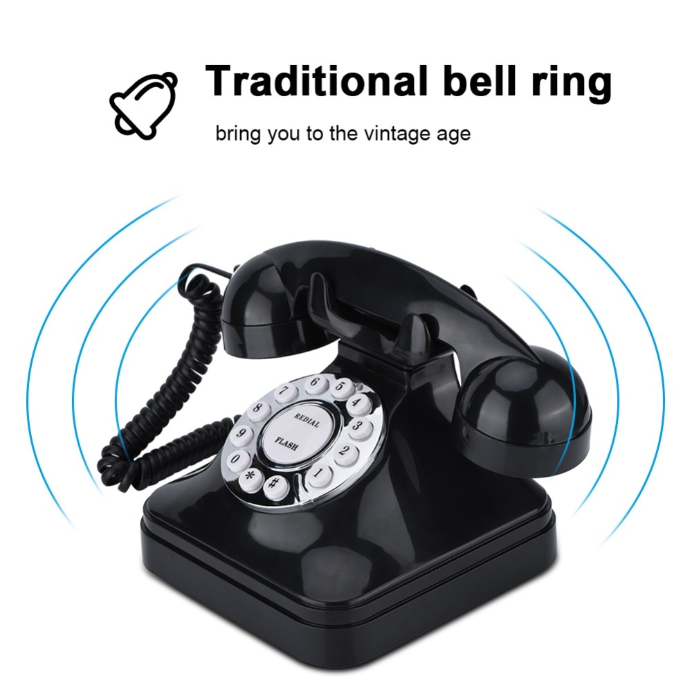 WX-3011 Vintage Telefoon Zwarte Huistelefoon Retro Draad Vaste Telefoon Telefono Fijo Telefooncontactpersoon Fixo Vaste Telefoon