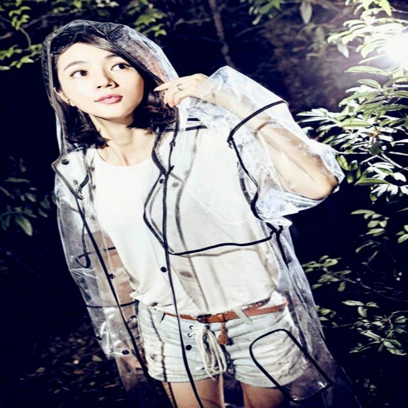 Women Men Transparent Hoodie Waterproof Clear PVC Raincoat Rain Coat