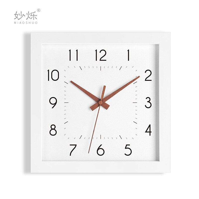 Large Square Wall Clock Modern Wood Living Room Clocks Wall Home Decor Nordic Silent Bedroom Relogio De Parede Ideas FZ720: C
